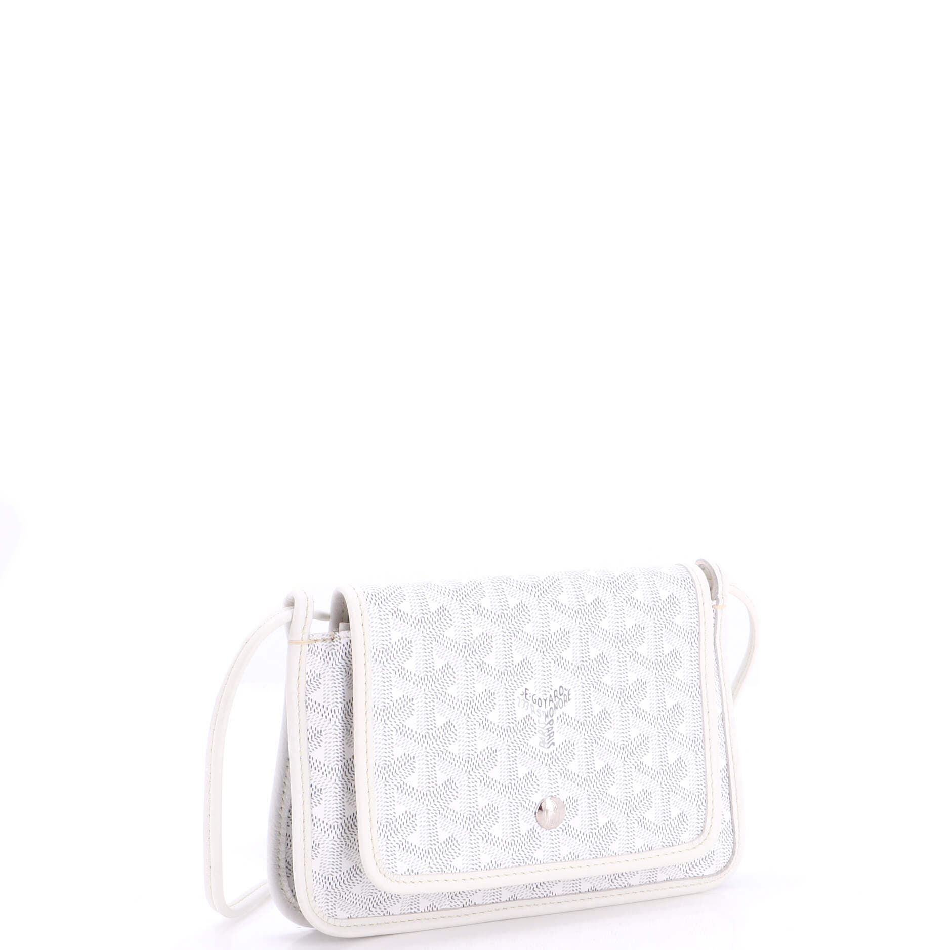 Plumet Clutch Wallet Coated Canvas, Alternate, color, White