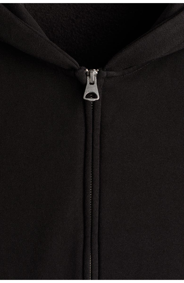 H&M Oversized Fit Printed Zip-through Hoodie, Alternate, color, Black/Honda