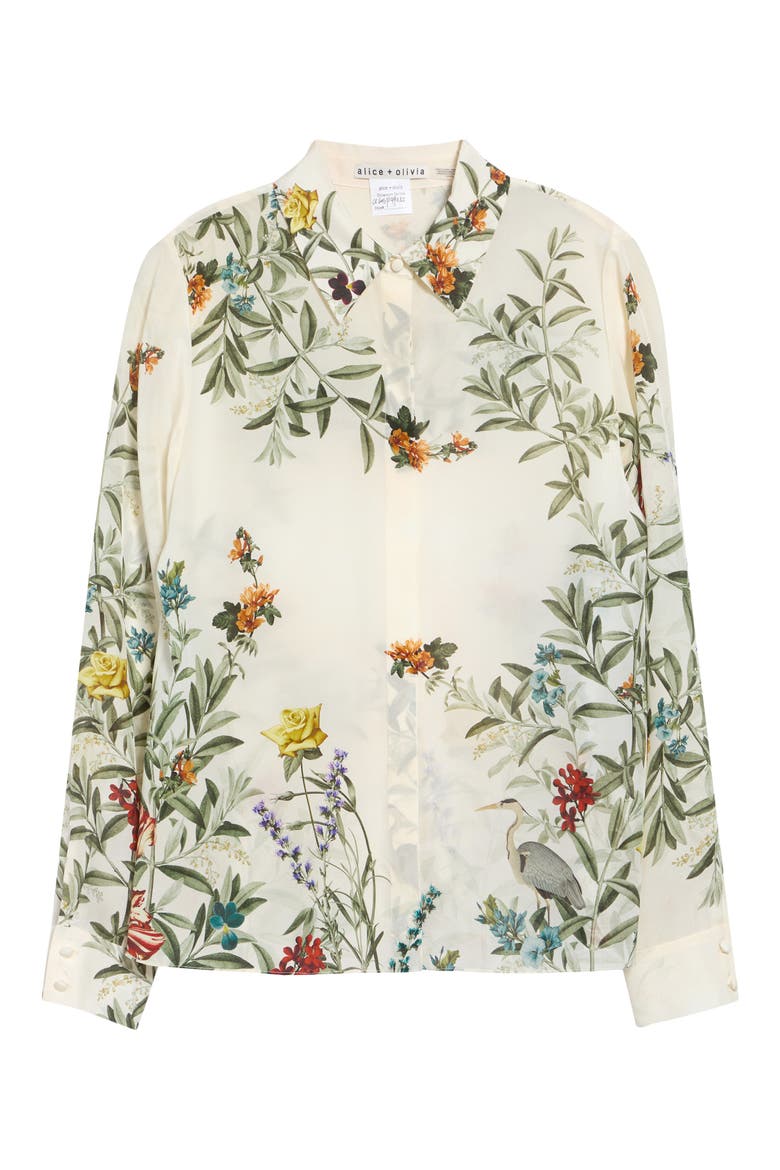 Willa Silk Top, Alternate, color, DESERT SPRIGS VANILLA