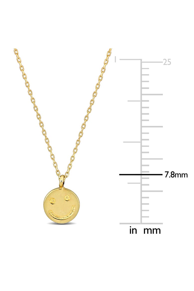 14k Yellow Gold Pendant Necklace, Alternate, color, Smiley Face