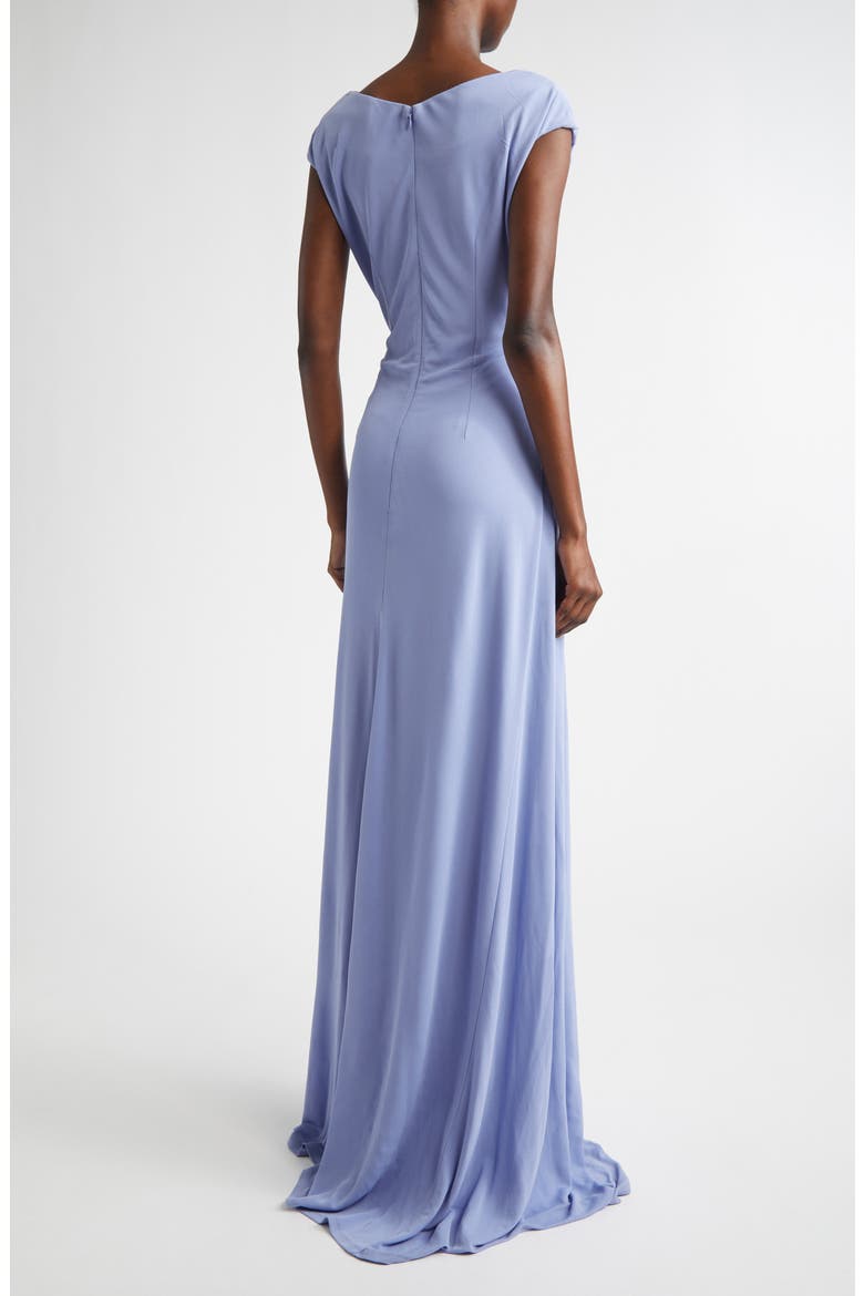 Draped Jersey Gown, Alternate, color, WISTERIA