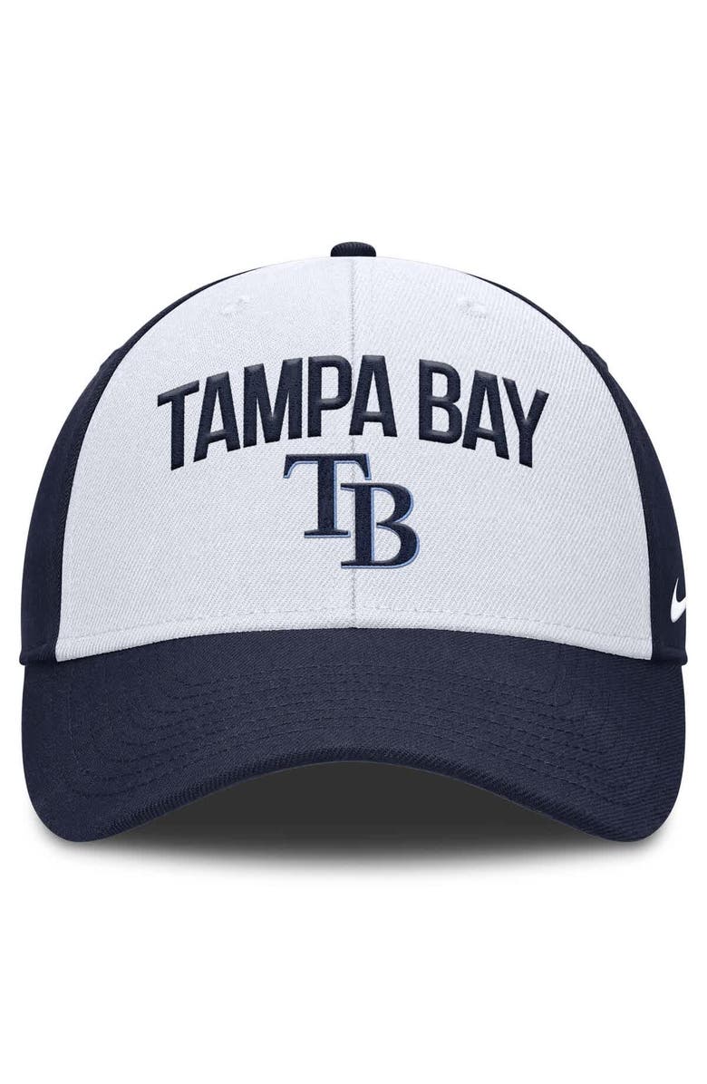 Nike Men's Nike White/Navy Tampa Bay Rays Club Performance Adjustable Hat, Alternate, color, White
