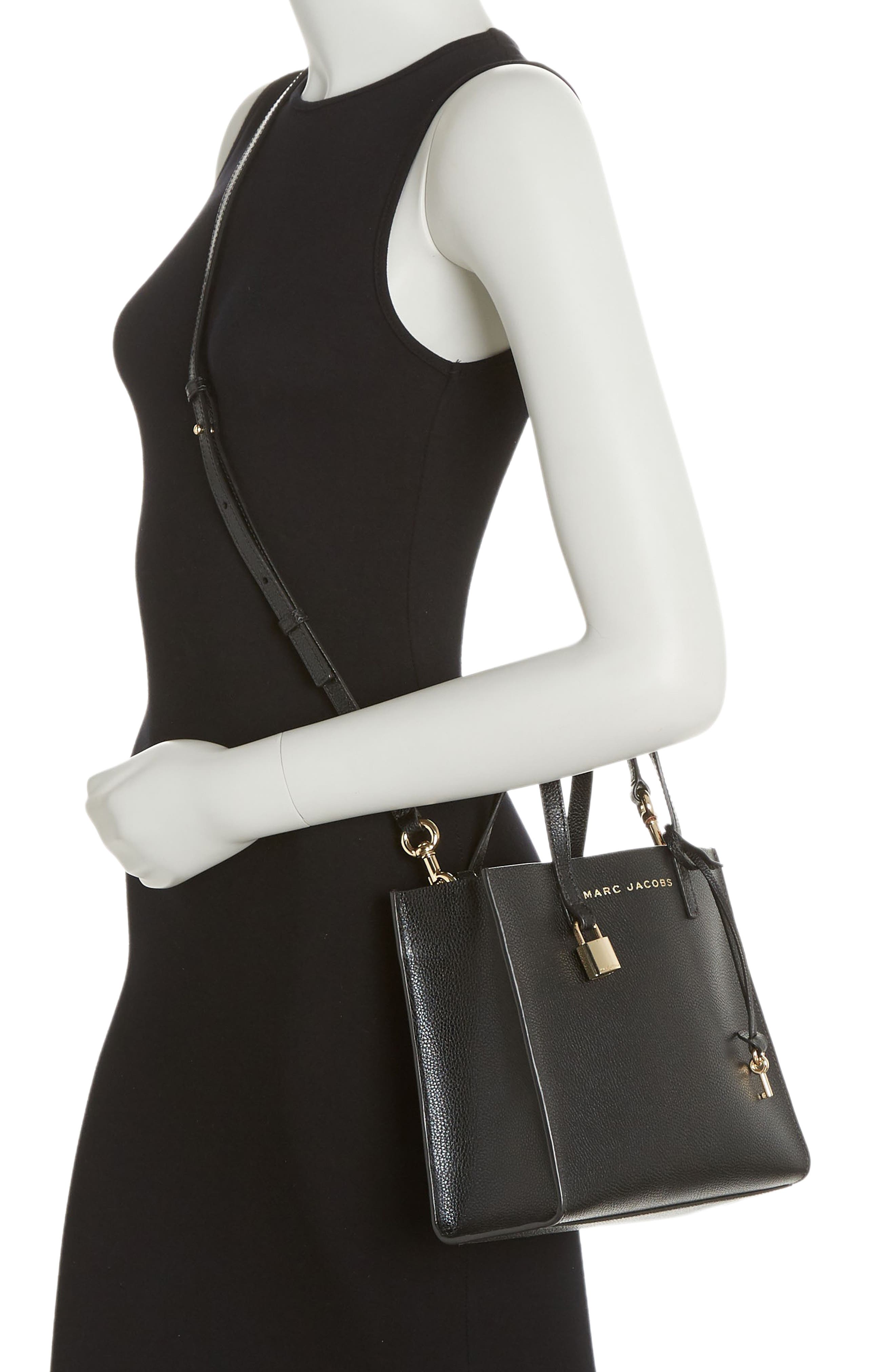 Marc Jacobs Mini Grind Coated Leather Tote, Alternate, color, 