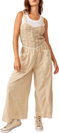 Cotton jumpsuit wide leg on sale