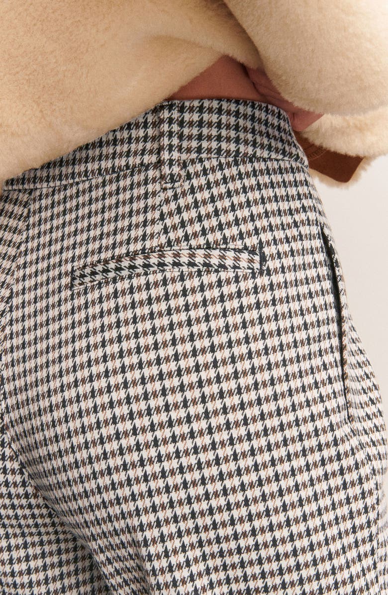 NEXT Houndstooth Check Bootcut Pants, Alternate, color, Black/ Beige