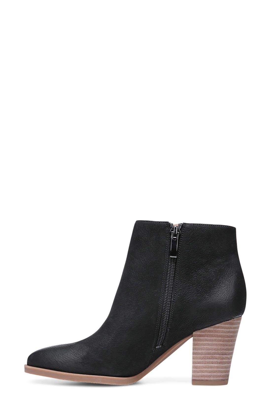 'Dipali' Block Heel Bootie, Alternate, color, BLACK LEATHER