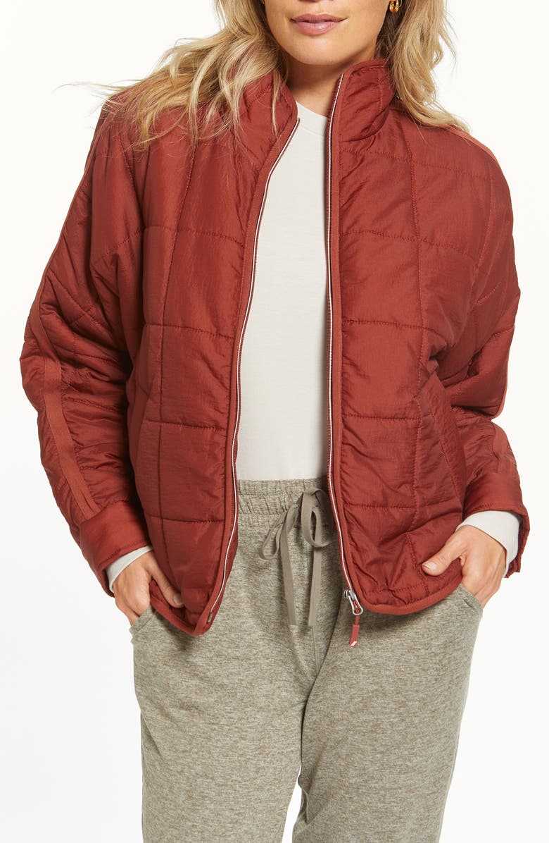 Thread & Supply Thread and Supply Quilted Jacket, Main, color, Mahogany