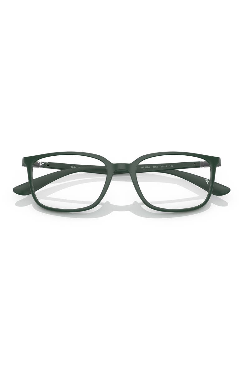 54mm Pillow Optical Glasses, Alternate, color, MATTE GREEN