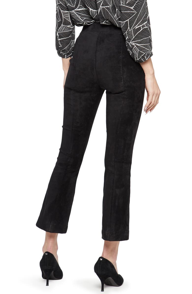 NYDJ Pull-On Ankle Slim Bootcut Faux Suede Pants, Alternate, color,