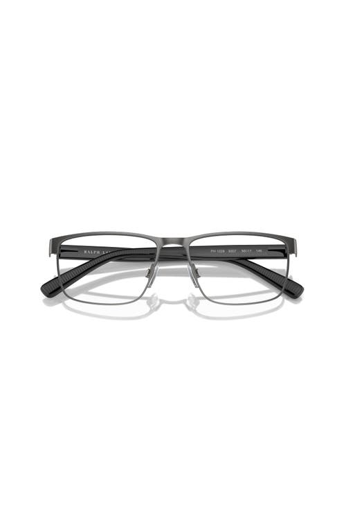 Polo Ralph Lauren 56mm Rectangle Optical Glasses In Gray