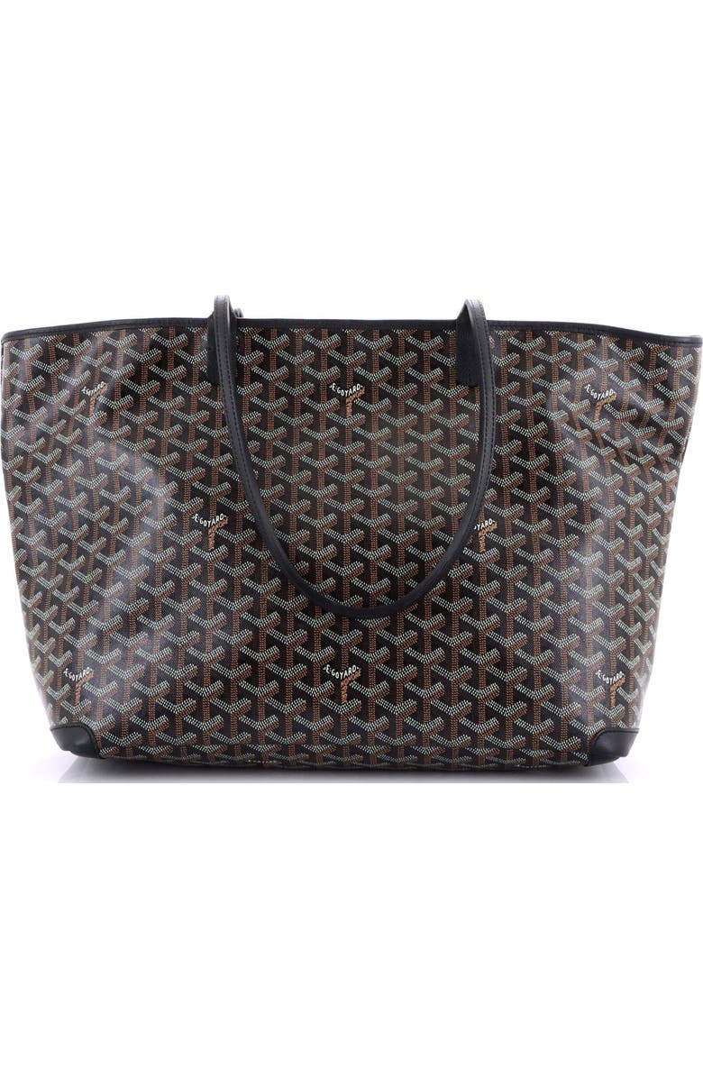 Pre-Owned Goyard Artois Tote Coated Canvas MM, Main, color, Black