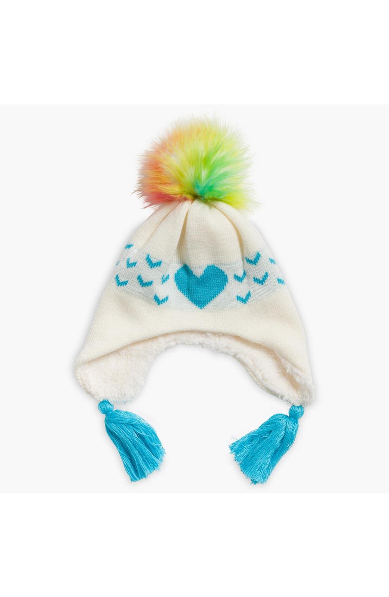 Turtle Fur Toddle Sophie Winter Hat, Main, color, Turquoise