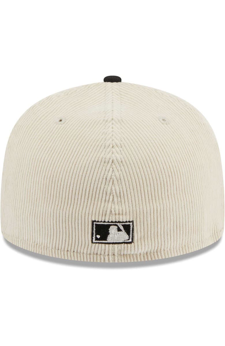 New Era Men's New Era White Florida Marlins Cooperstown Collection Corduroy Classic 59FIFTY Fitted Hat, Alternate, color, Cream