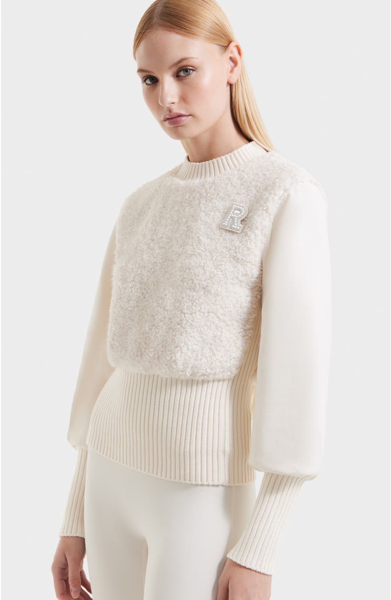 Rudsak Florence Plush Crewneck Sweater, Alternate, color, Iceland