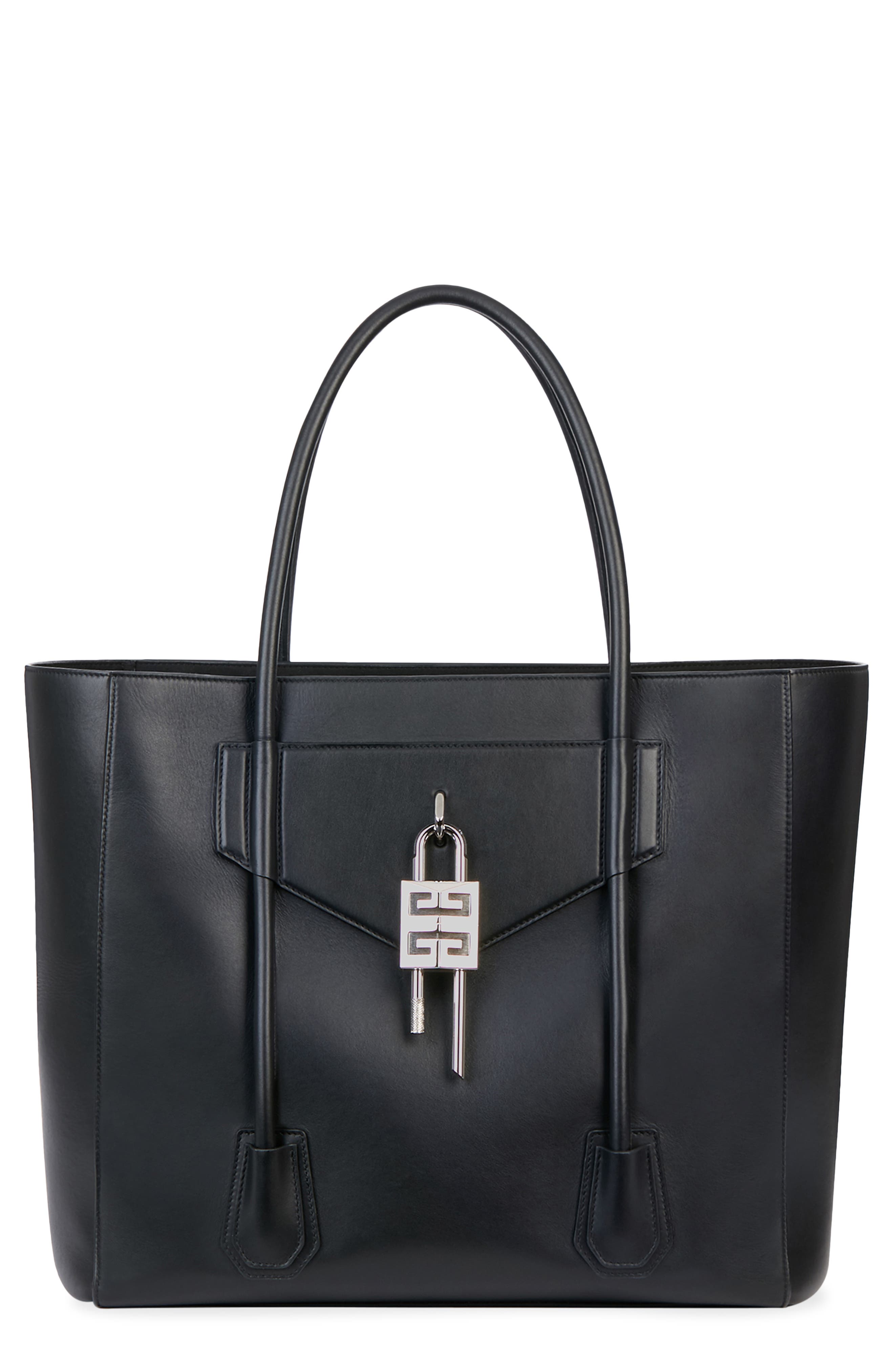 Givenchy Antigona Lock Soft Leather Tote, Main, color, 