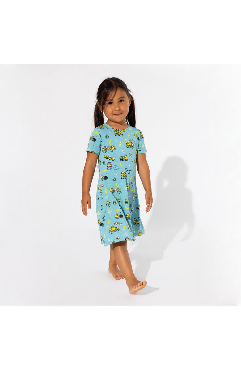 Bellabu Bear Kids' Minions Bello Banana Short Sleeve Dress, Alternate, color, Minions Bello Banana