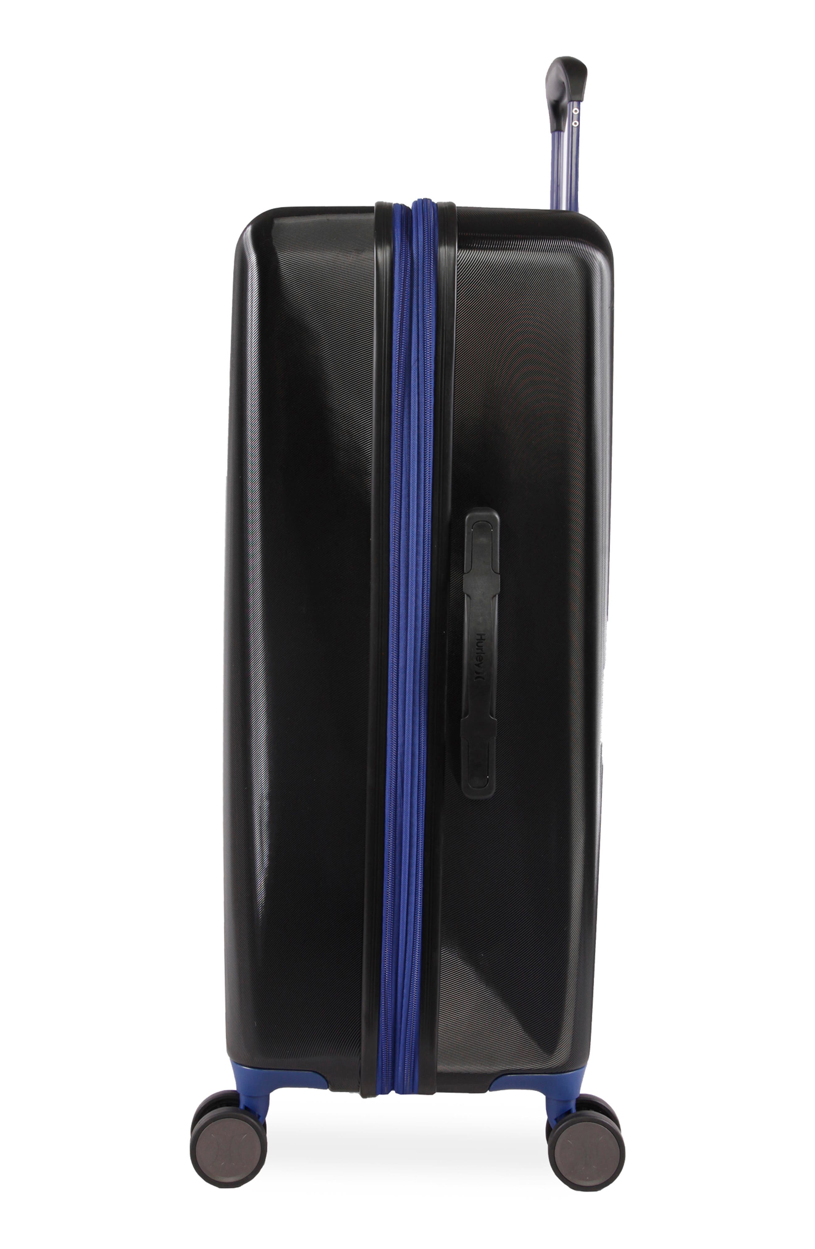 Hurley Suki 29" Hardshell Spinner Suitcase, Alternate, color, Black/ Blue