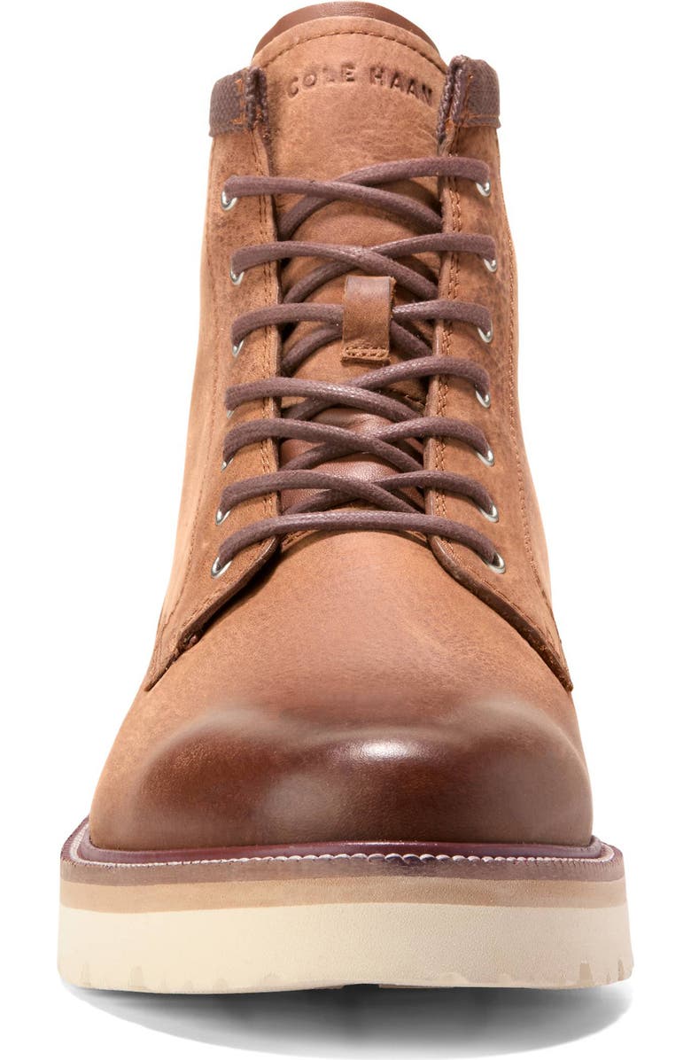 Cole Haan American Classic Waterproof Plain Toe Lace-Up Boot, Alternate, color, British Tan/Alabaster Gleam