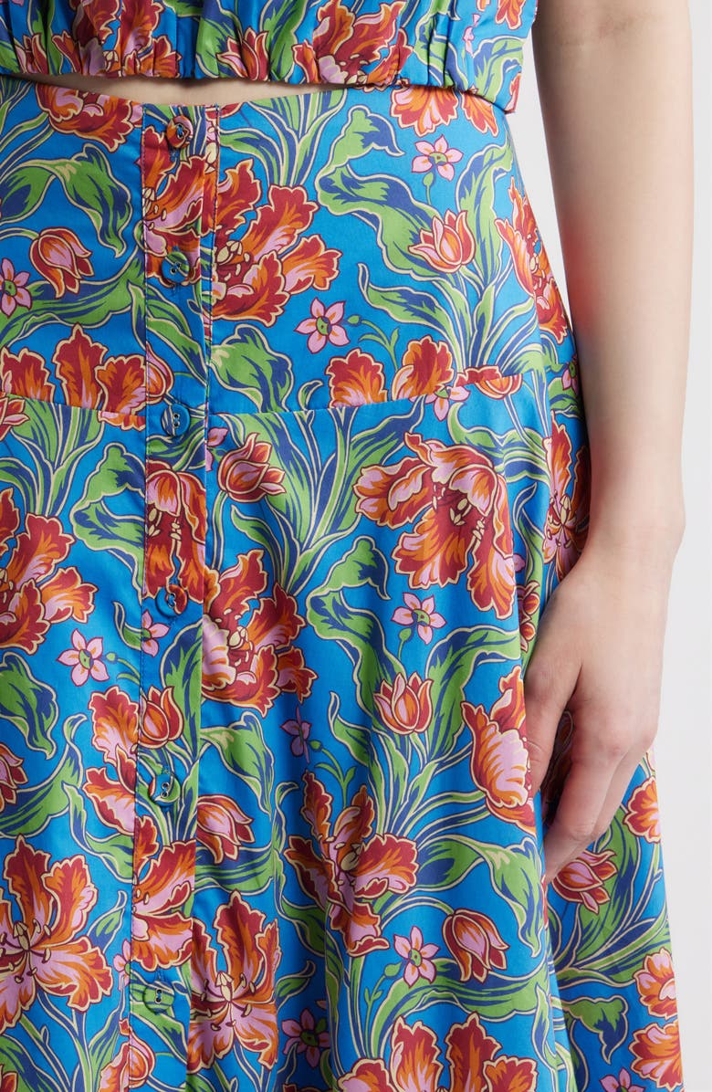 LOVE THE LABEL Tricia Floral Print Midi Skirt, Alternate, color, Archive Tulip Liberty Print