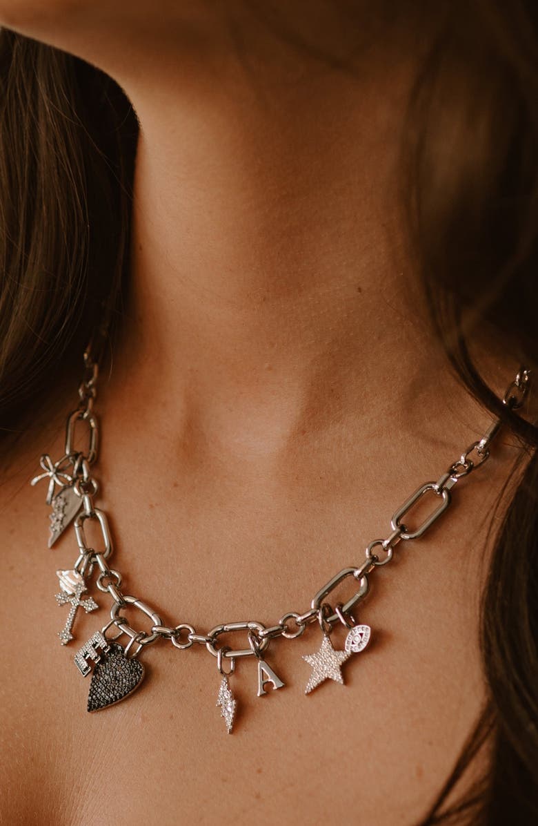 THE SIS KISS Collectors Charm Necklace, Alternate, color, Gold