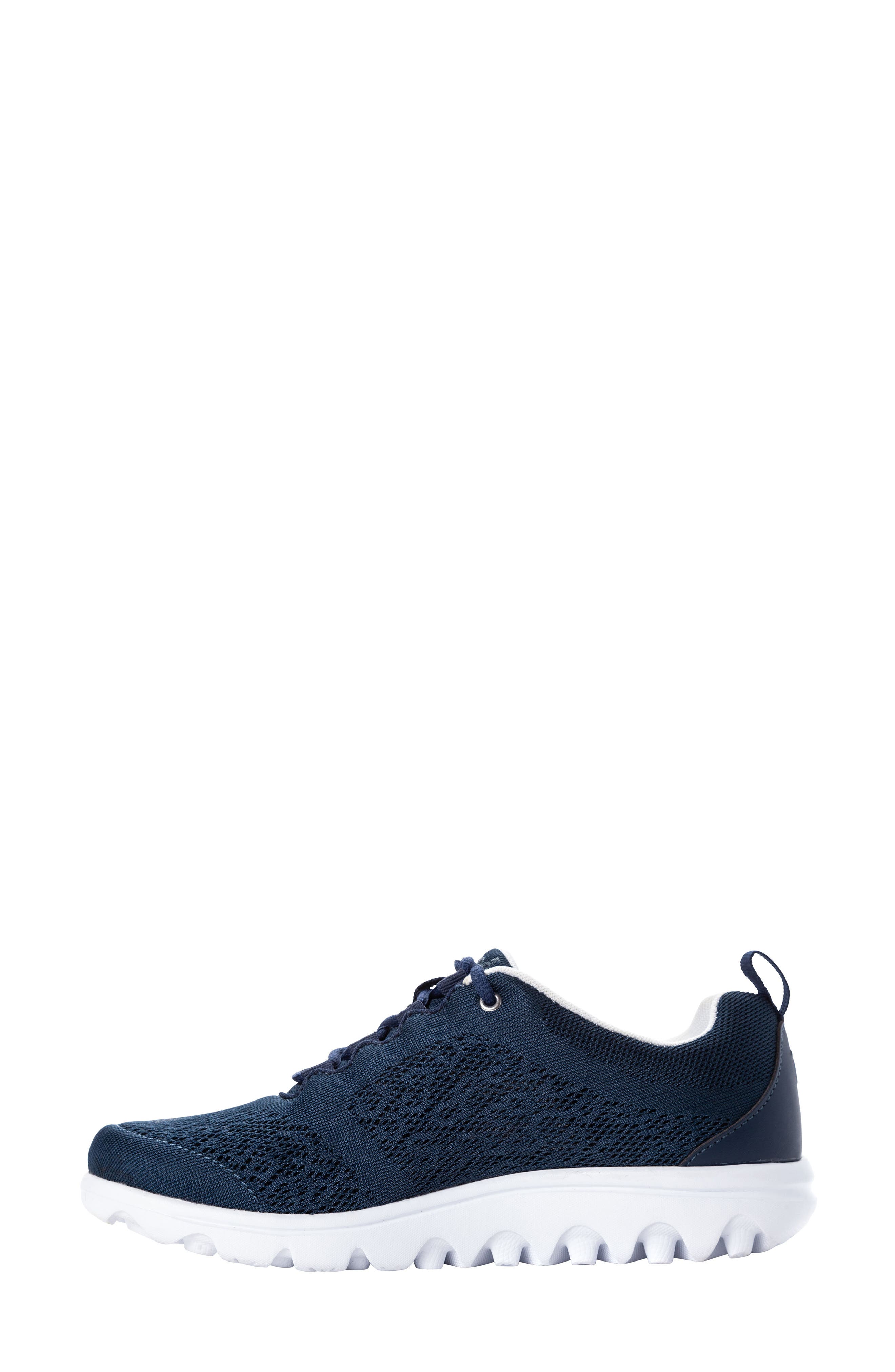 TravelActiv Knit Lace-Up Sneaker, Alternate, color, NAVY