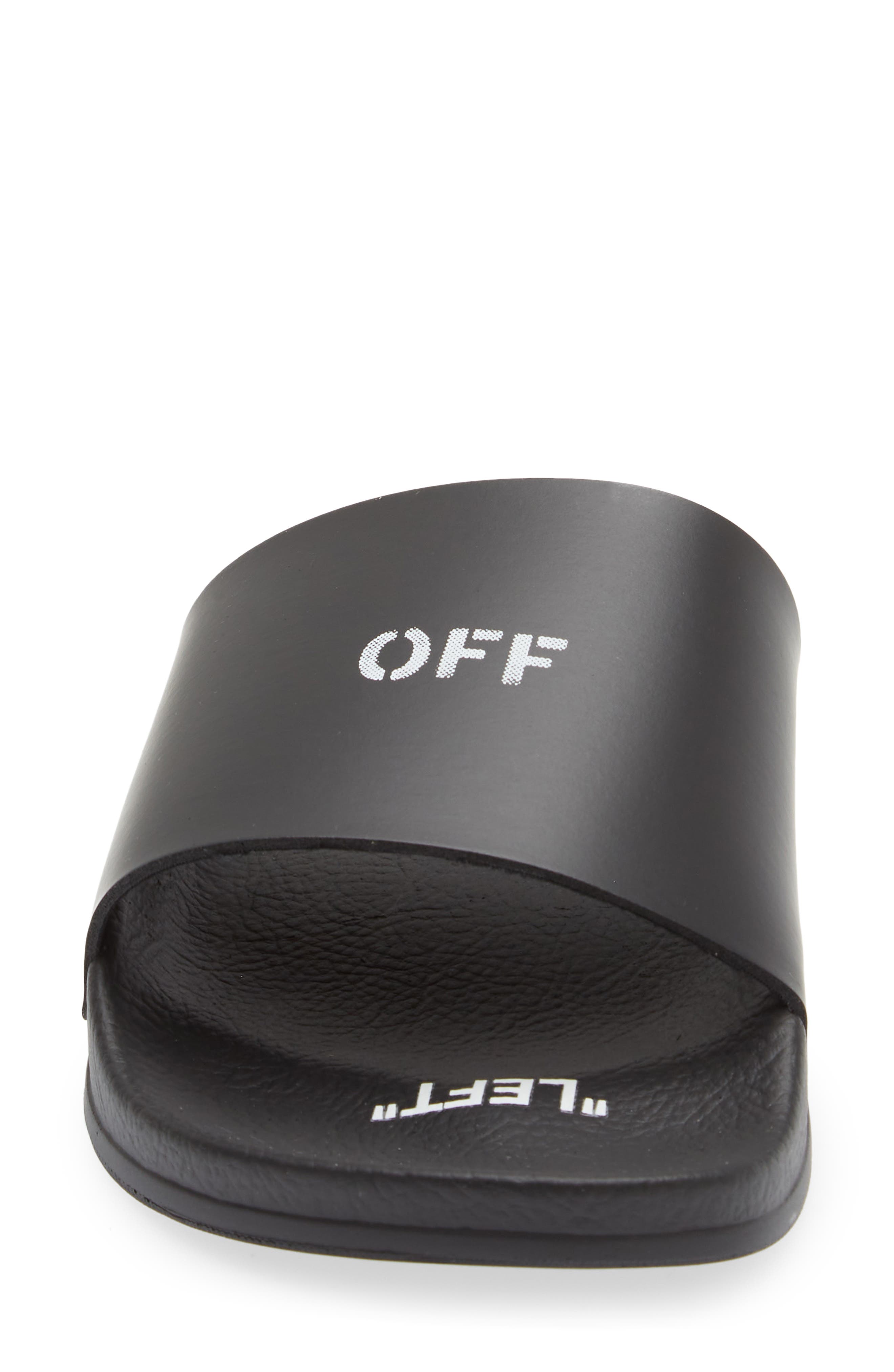 Off-White Logo Pool Slide, Alternate, color, 
