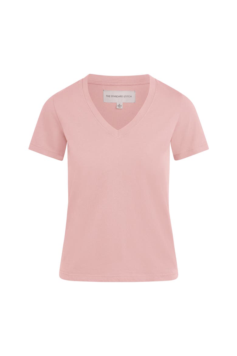 The Organic Cotton V-Neck Tee, Alternate, color, Petal