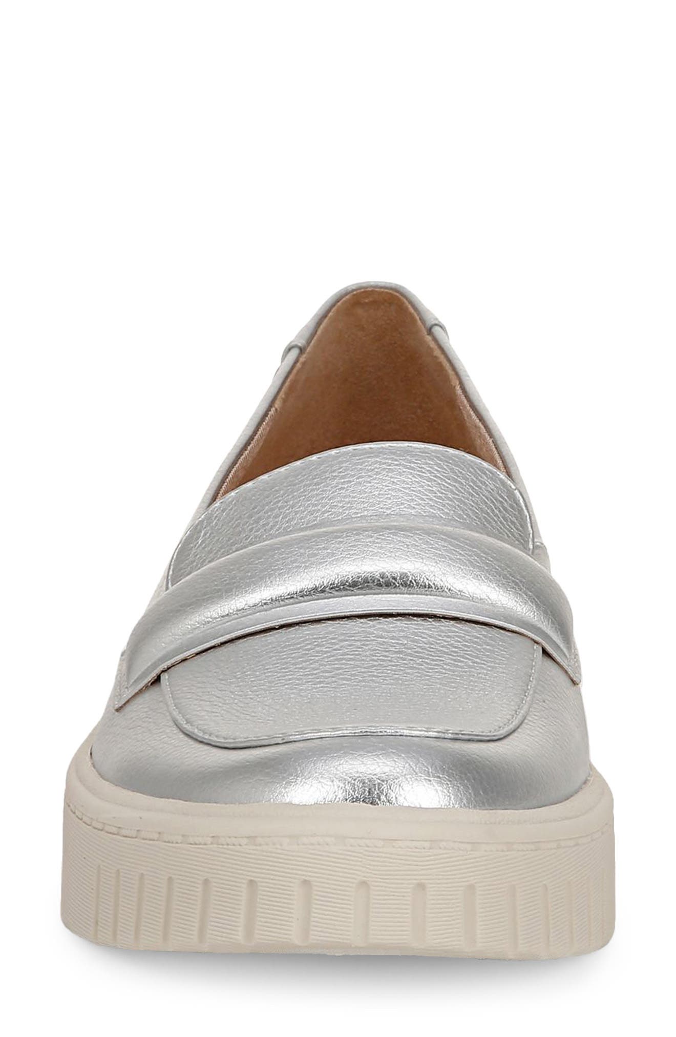 LifeStride Geneva Slip-On Platform Sneaker, Alternate, color, Silver