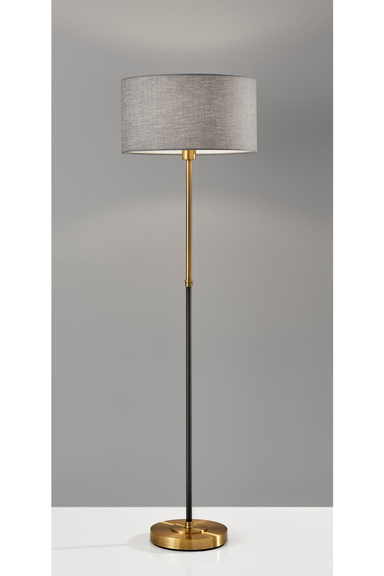 Bergen Floor Lamp, Alternate, color, BLACK / ANTIQUE BRASS