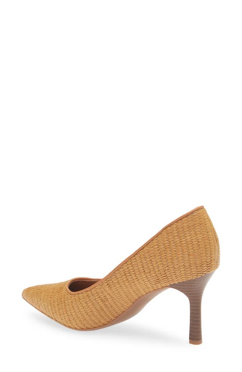 Nordstrom Rack Paige Faux Leather Pump In Natural Dark Raffia