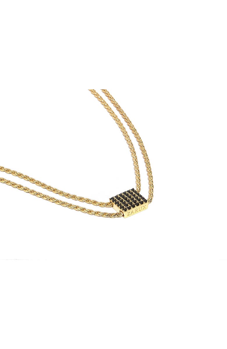ZARUX Delicate Square Necklace, Main, color, Yellow Gold