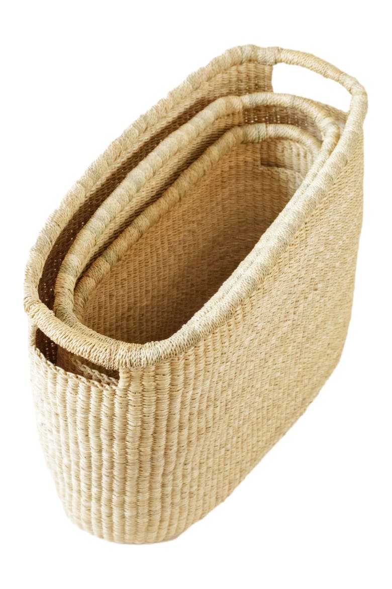 Bolga Nesting Baskets Set of 3, Main, color, Natural