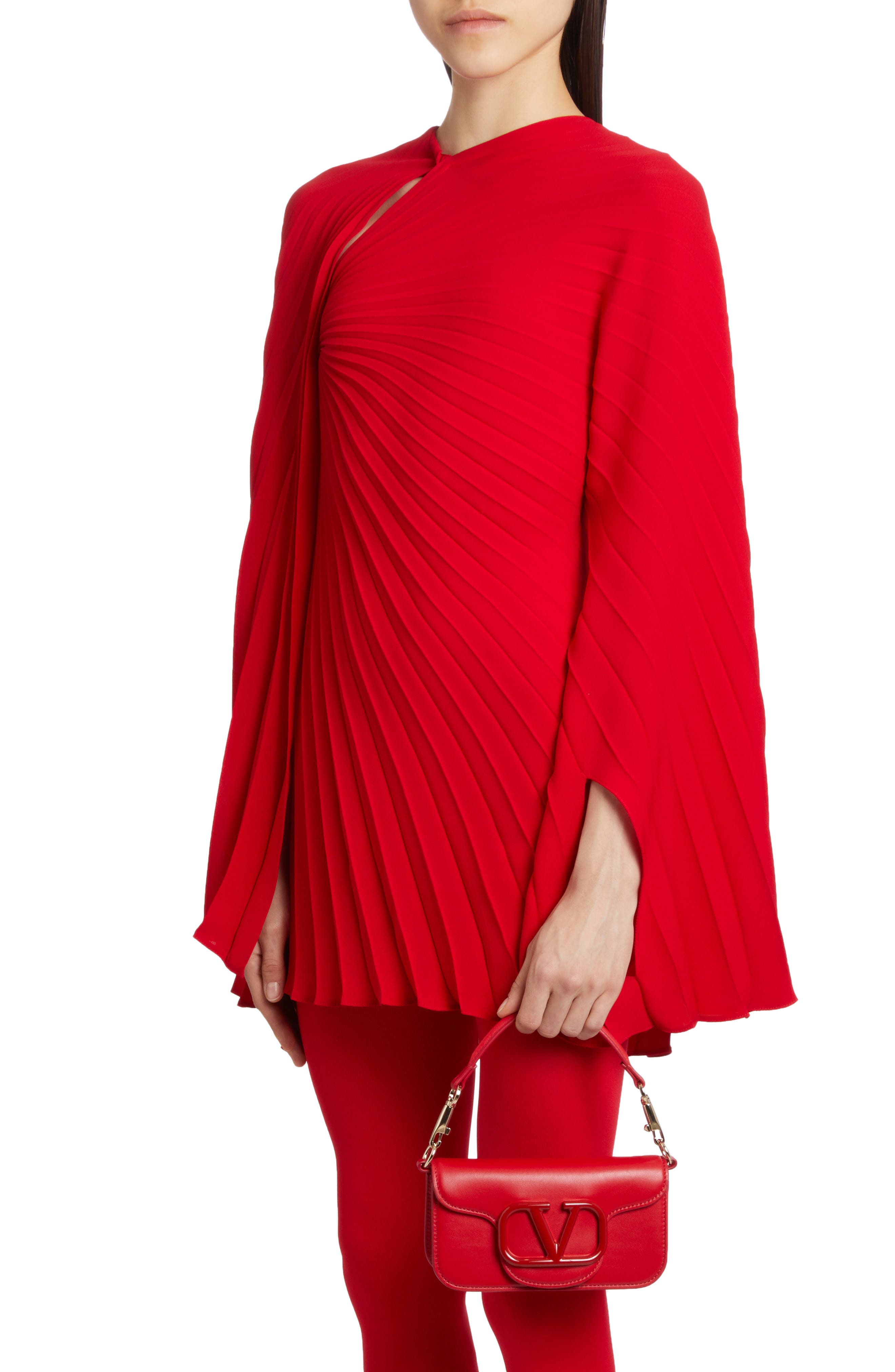Valentino Garavani Small Locò Leather Shoulder Bag, Alternate, color, 