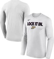 Nike Men's Nike  White Purdue Boilermakers 2026 On-Court Bench Long Sleeve T-Shirt