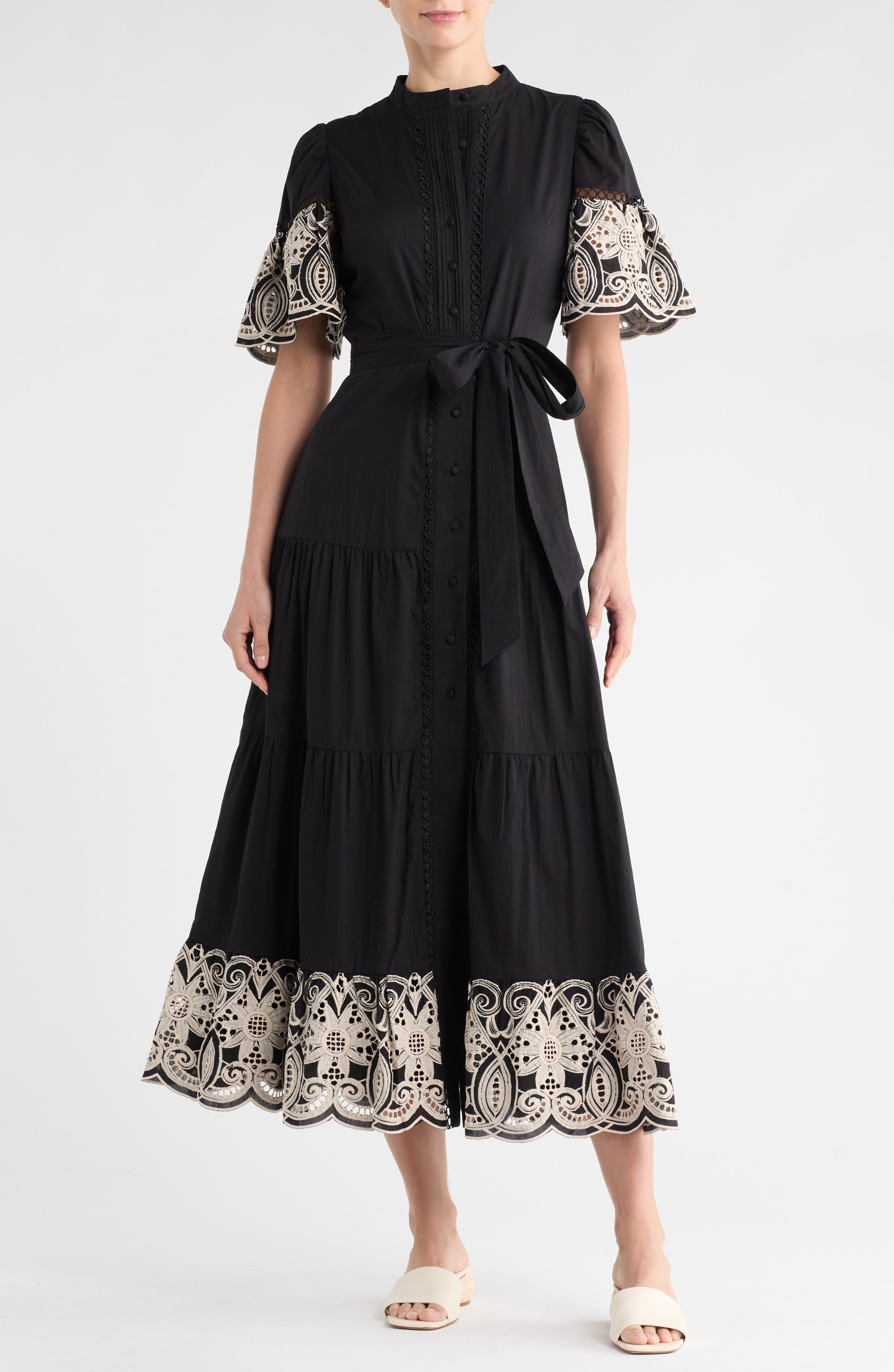 Love By Design Southampton Embroidered Maxi Shirtdress