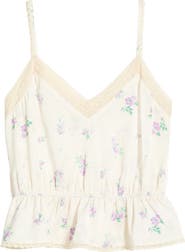 MAUDE CLUB Jarvis Floral Peplum Top