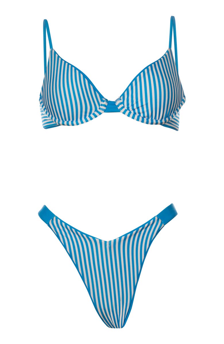 Maaji Blue Dainty Reversible Underwire Bikini Top, Alternate, color, Blue