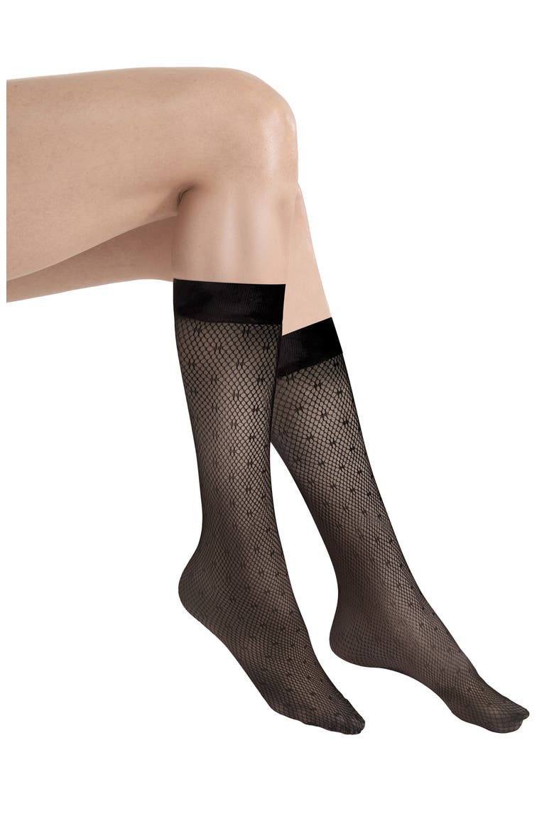 Dot Net Knee High Socks, Main, color, BLACK