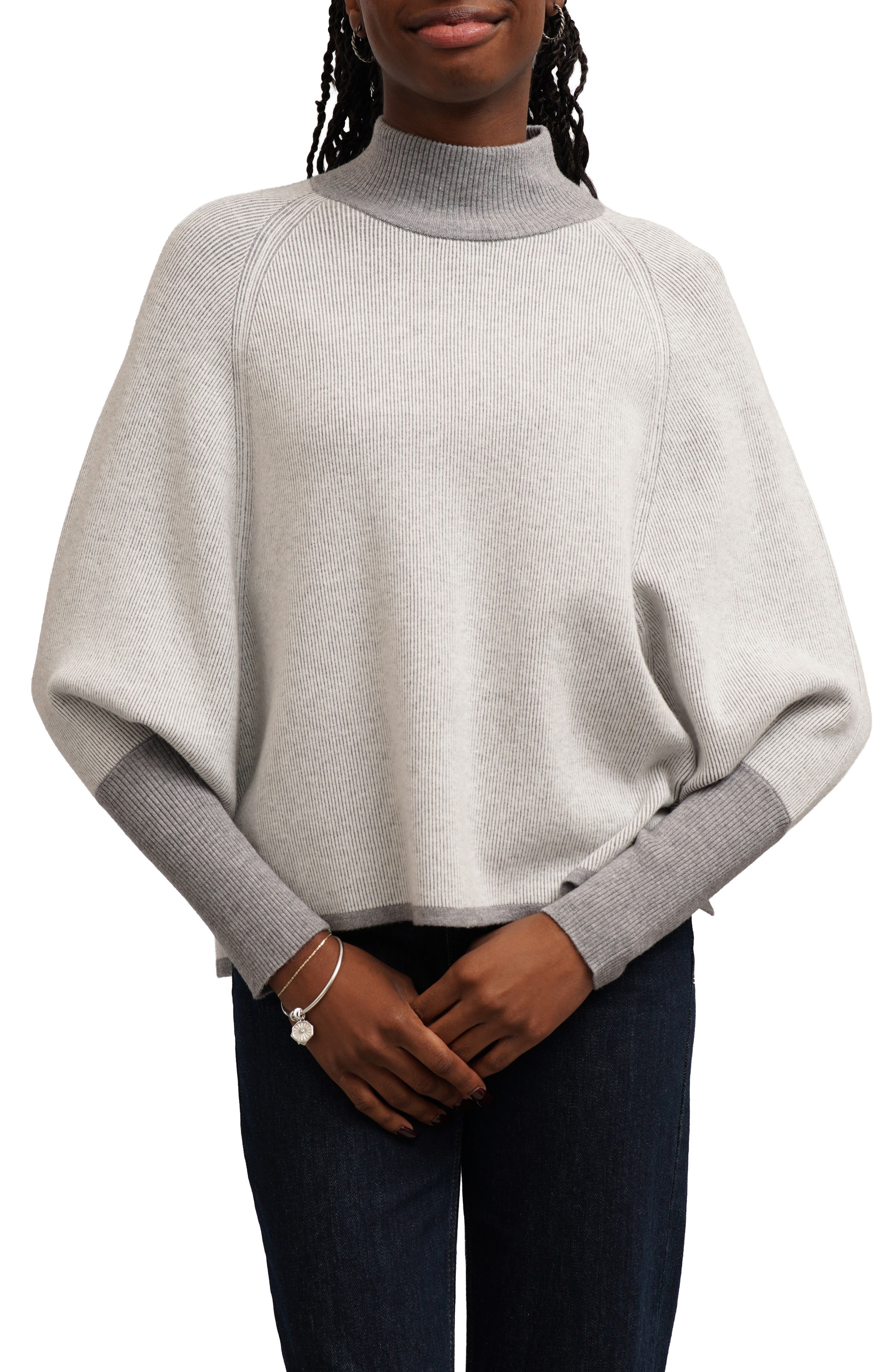Ribbed Mock Neck Sweater