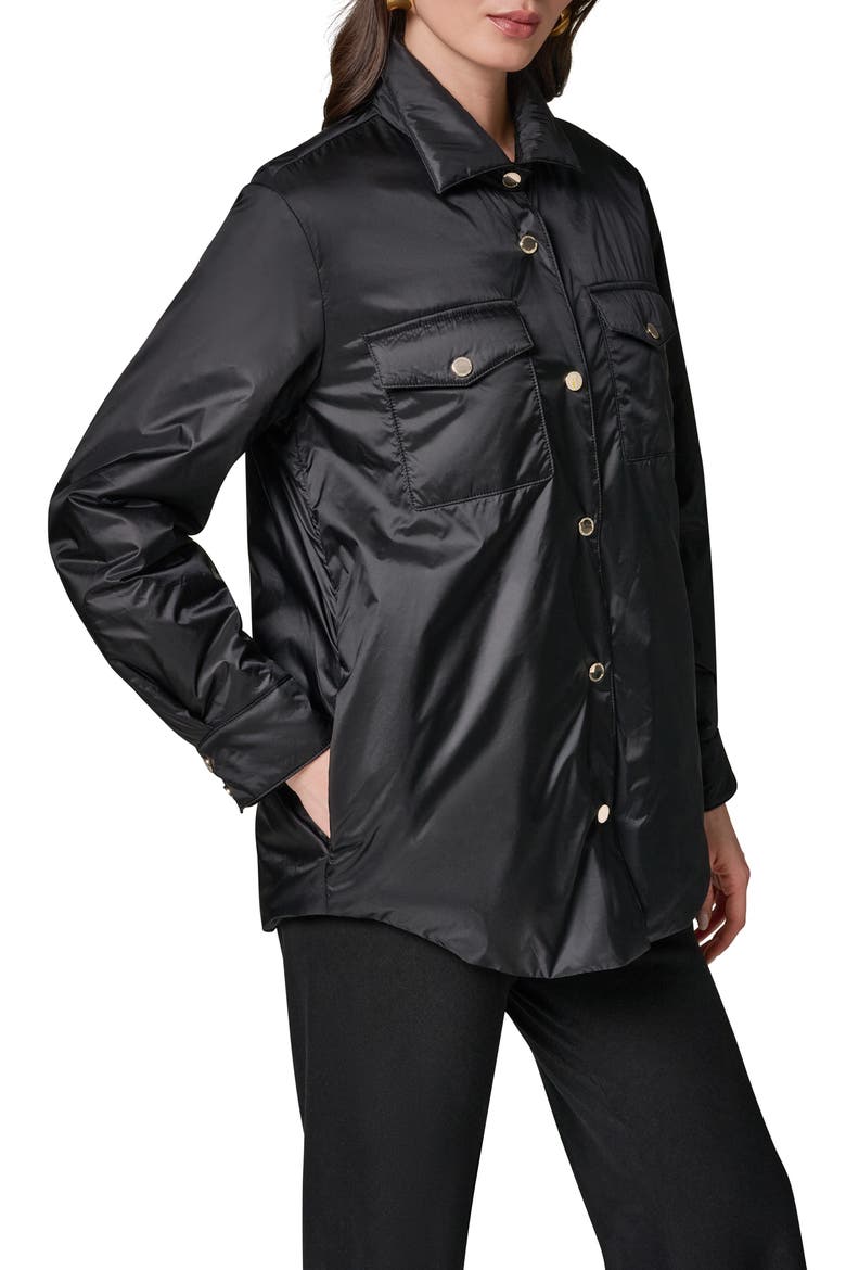 Snap Front Shirt Jacket, Alternate, color, BLACK
