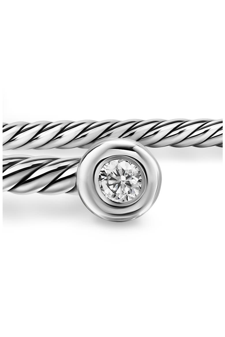 Micro Cable Flex® Round Bracelet in Sterling Silver with Diamonds, 2.6mm, Alternate, color, SILVER PAVE