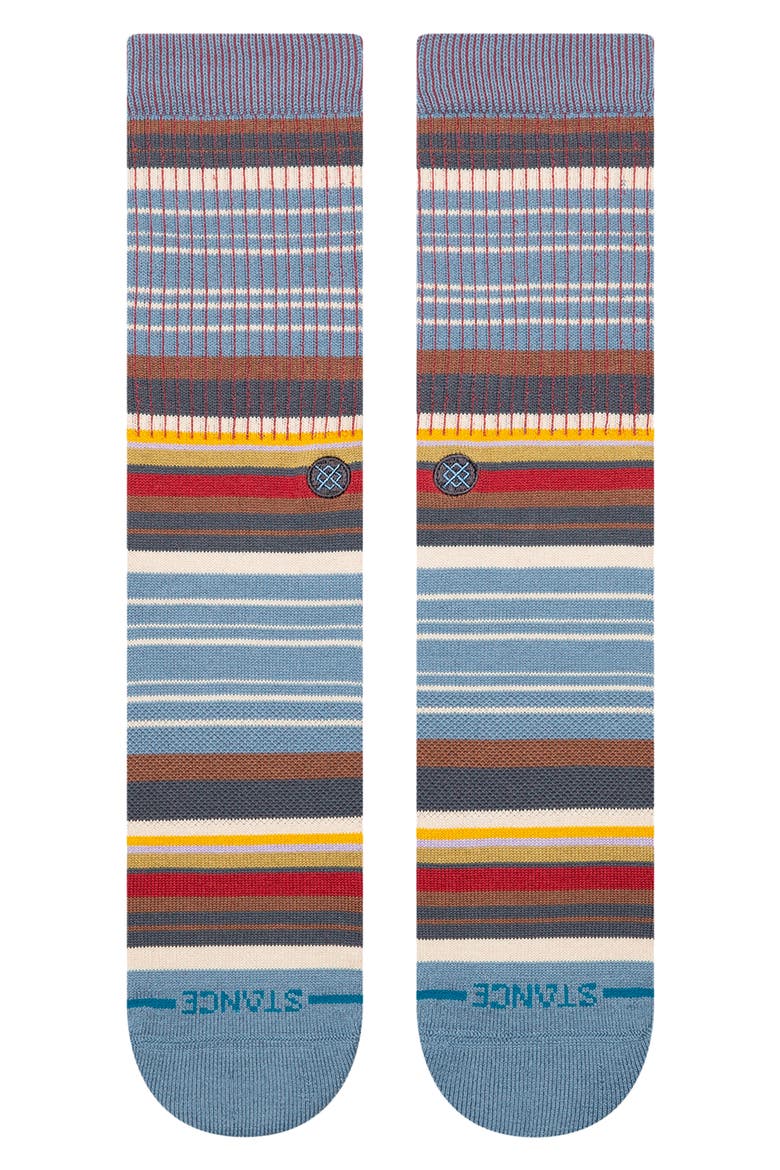 Jorongo Pop Crew Socks, Alternate, color, WINDWARD BLUE