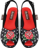 Hot Chocolate Design Rockabilly Women's Wedge Sandals