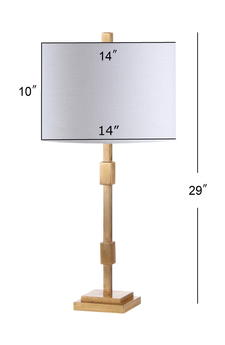JONATHAN Y Windsor 29" Metal LED Table Lamp, Gold Leaf, Alternate, color, Gold Leaf