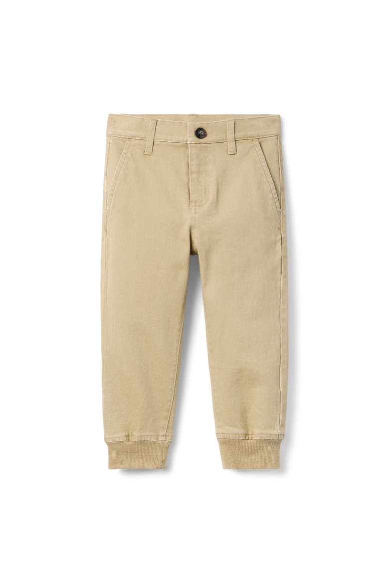 The Button Twill Jogger, Main, color, Beige