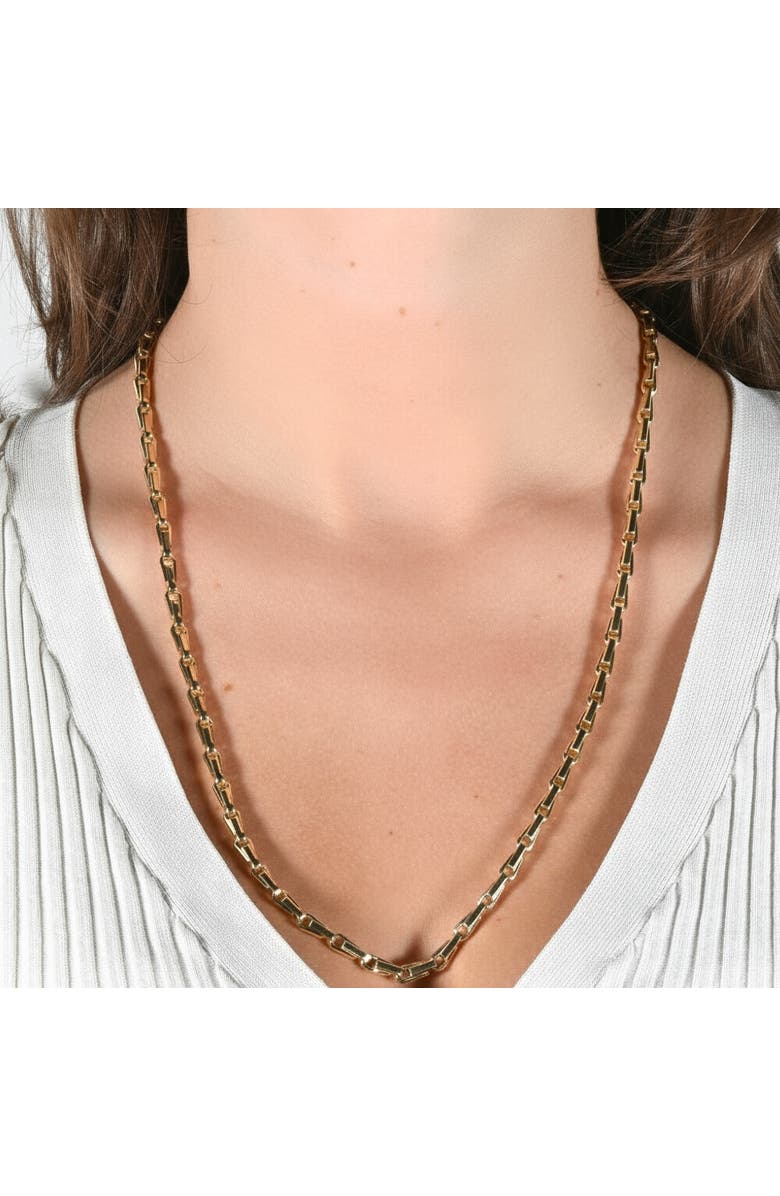 Bliss Diamond 14k Gold Women's 24" Chain Necklace 15 Grams 4.5mm Thick, Alternate, color, 14K Yellow Gold