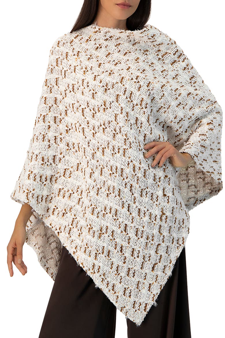 Knitted Poncho Sweater, Main, color, Multicolor