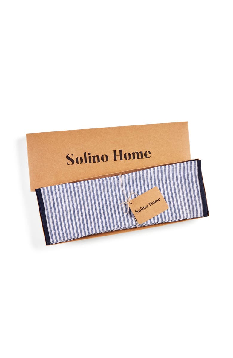 Solino Home Linen Placemats - Carmine, 14" x 19" Inch, Alternate, color, Navy