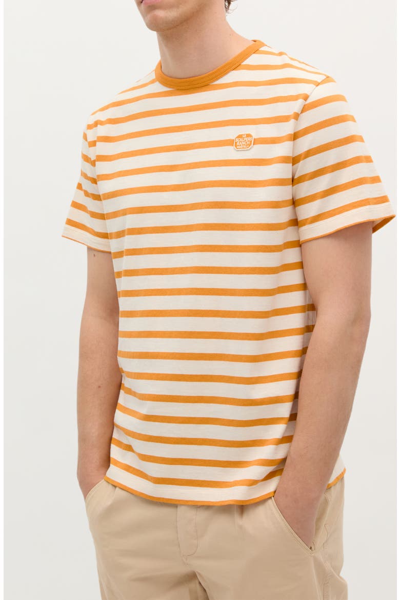 Stripes Patch Tee, Main, color, Orange