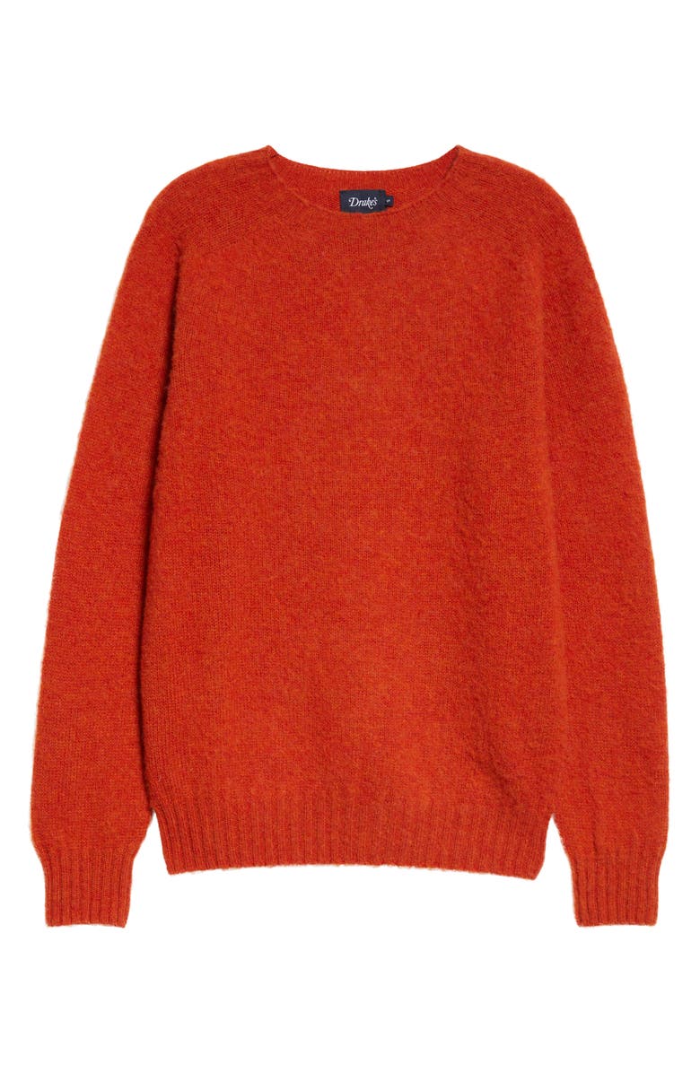 Drake's Brushed Wool Crewneck Sweater, Alternate, color, 